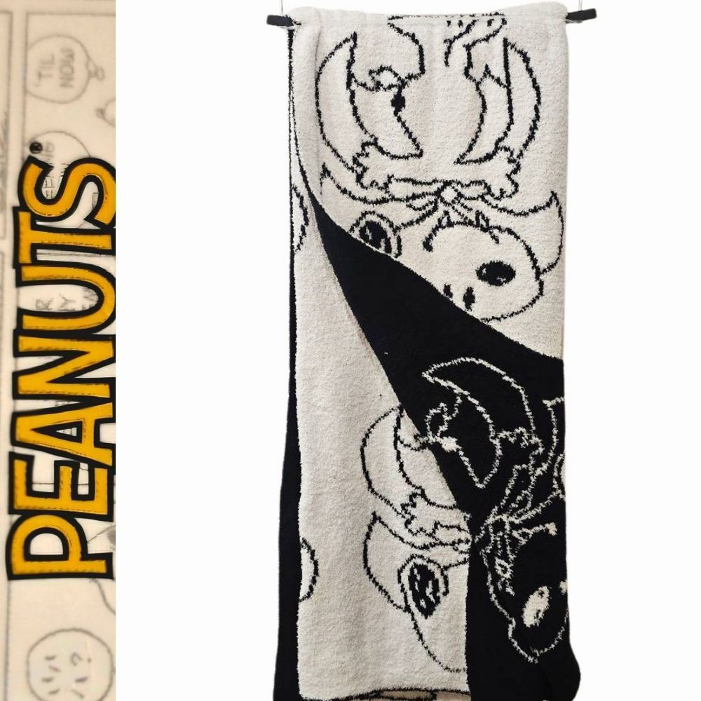 Peanuts Snoopy Goes Battie Soft Plush Reversible Throw Blanket